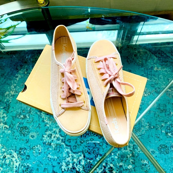 ✨Keds✨ Double Up Suede & Sparkle Blush Sneakers - Picture 4 of 15